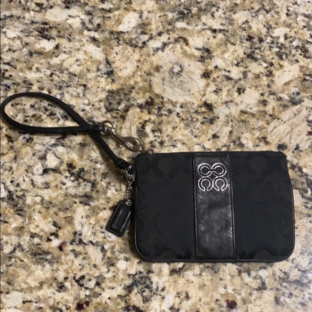 Black coach wristlet